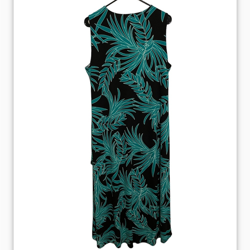 Alfani Printed Palm Hem Maxi Dress Size Large - Picture 9 of 10